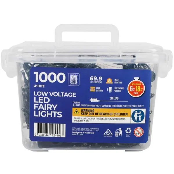 1000 Pack White Led Fairy Light - 69.9m