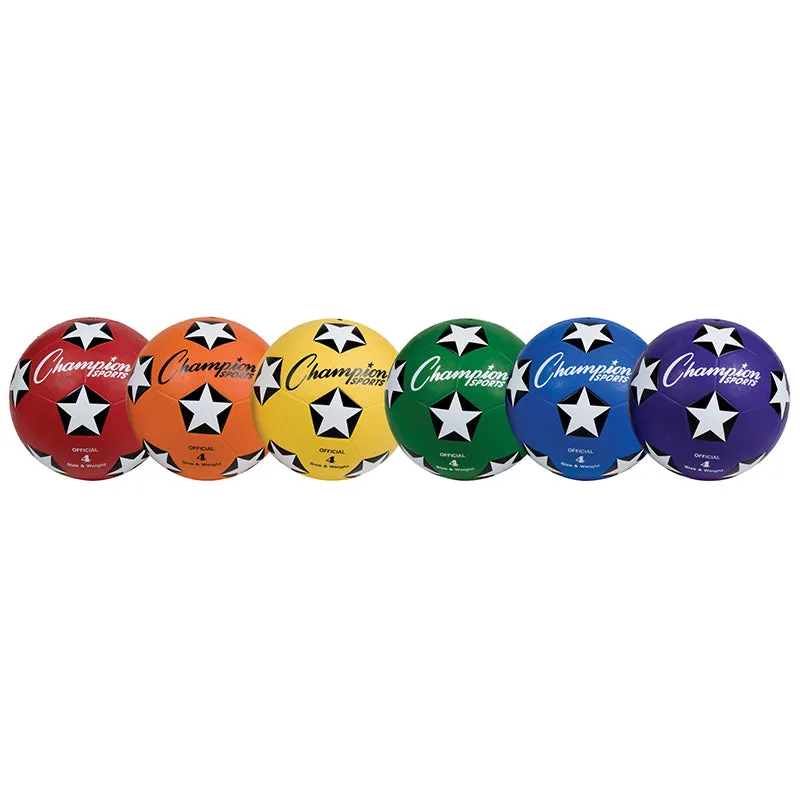 #11483 SOCCER BALL SET/6 RUBBER SIZE 4