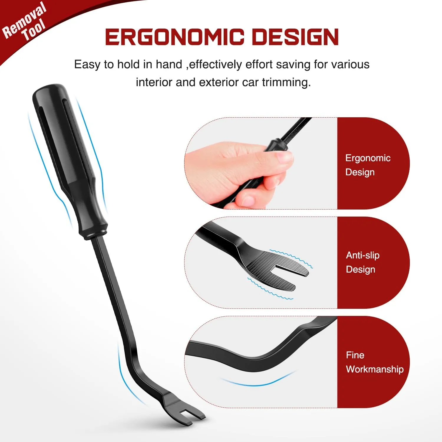 8 Pcs Auto Trim Removal Tool Set Black