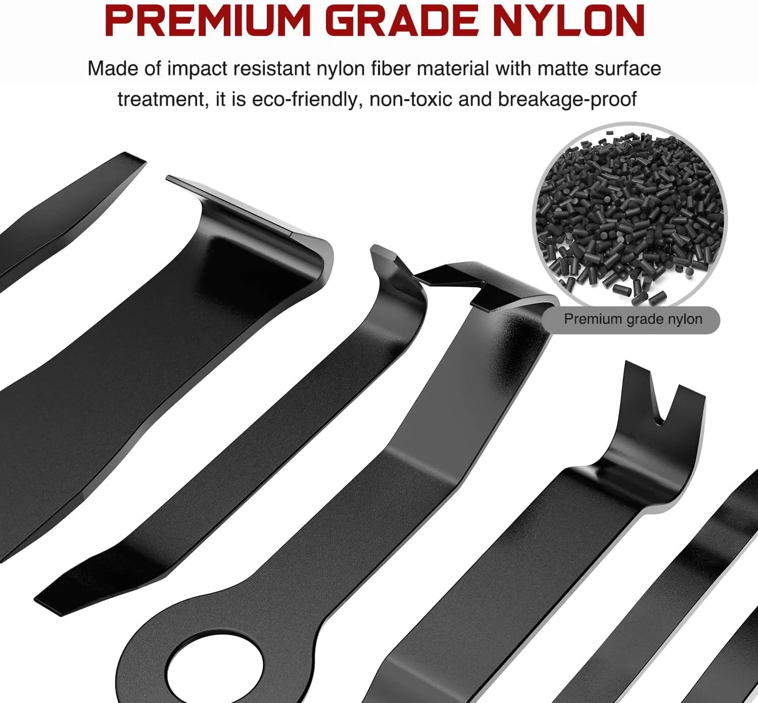 8 Pcs Auto Trim Removal Tool Set Black