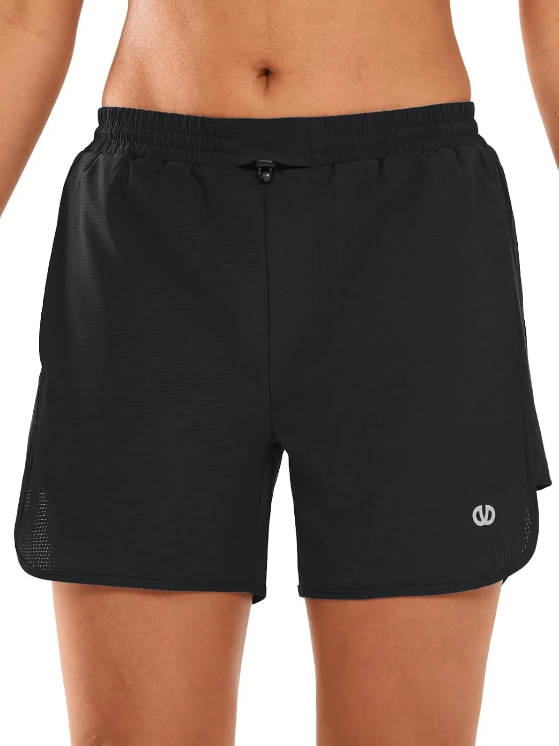 ALLZERO Women's Swim Board Shorts 5" with Pockets Quick Dry Beach Shorts with Liner Ruched Waistband