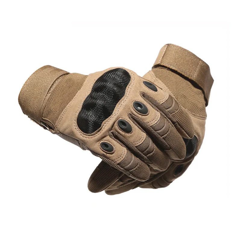 Army Tactical Carbon Knuckle Cycling Full Finger Gloves