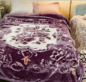 ELSTONE HOME Silky Soft Floral Double Bed Embossed Double PlSilky Mink Blanket for Winters - Embossed Design That Will Enhance Your Room with Vibrant Attractive- (Multicolor)