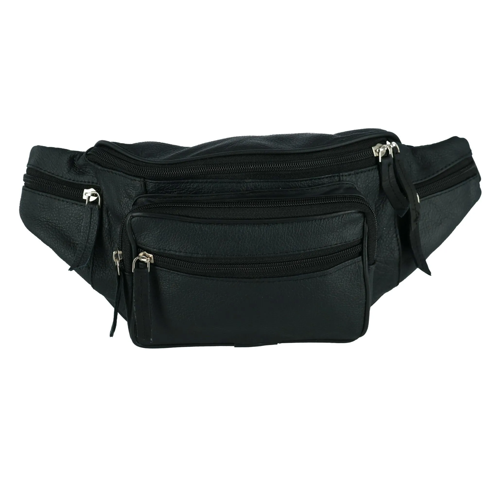 Leather Impressions Leather Fanny Waist Pack With Multiple Pockets