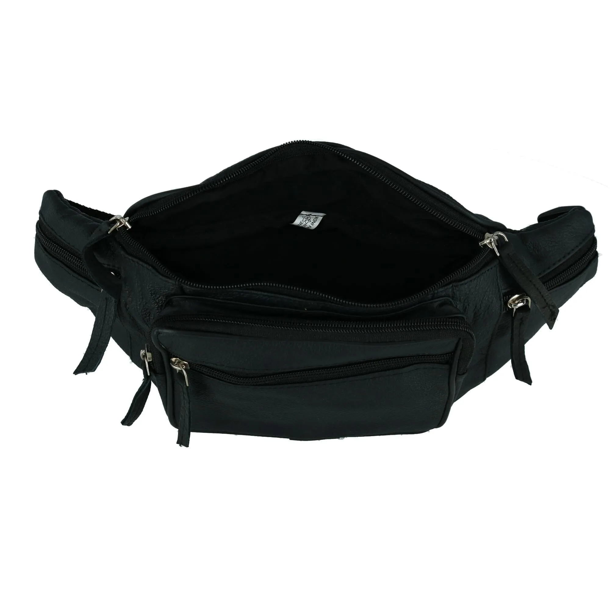 Leather Impressions Leather Fanny Waist Pack With Multiple Pockets