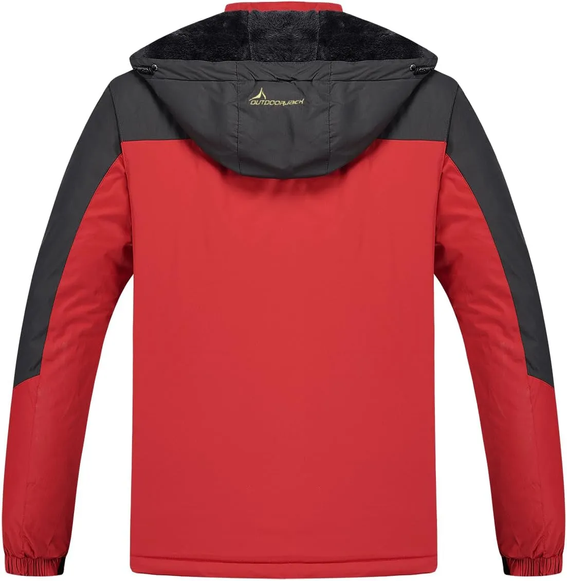 MANSDOUR Men's Snow Ski Hiking Jacket Waterproof Warm Fleece Winter Outdoor Snowboard Windbreaker Hooded Coat