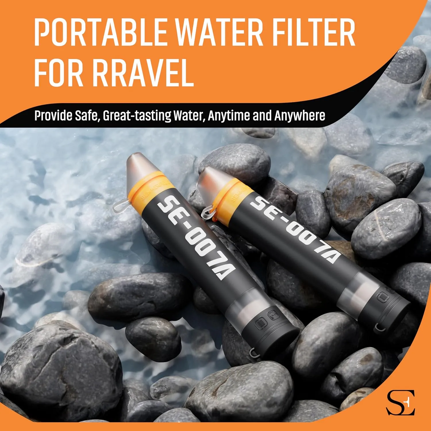 Personal Straw Water Filter to purify Water, Emergency Water Straws Portable Gear for Hiking, Camping, Travel, Fishing, Outing and Emergency Preparedness 1 Water Filter