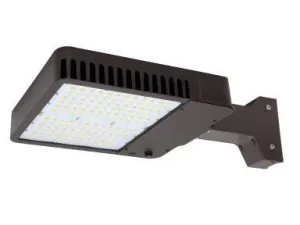 Slim Area Light-200W, 120-277V, TYPE 3, CCT Select 3/4/5K, BRONZE, STRAIGHT ARM