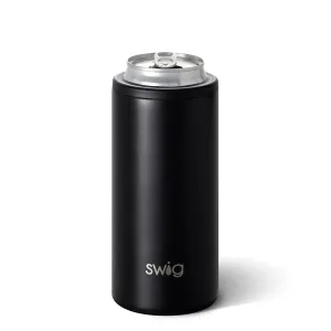 SWIG 12oz Skinny Can Cooler, Matte Black