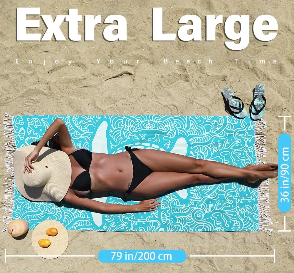 Thin Turkish Beach Towel Lightweight Quick Dry Absorbent Cotton Bathroom Bath Pool Swim Towels Extra Large Oversized Sand Free Beach Accessories Essentials Cloud Gifts for Adult