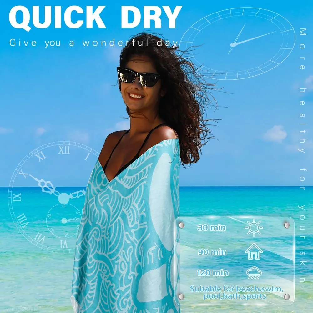 Thin Turkish Beach Towel Lightweight Quick Dry Absorbent Cotton Bathroom Bath Pool Swim Towels Extra Large Oversized Sand Free Beach Accessories Essentials Cloud Gifts for Adult