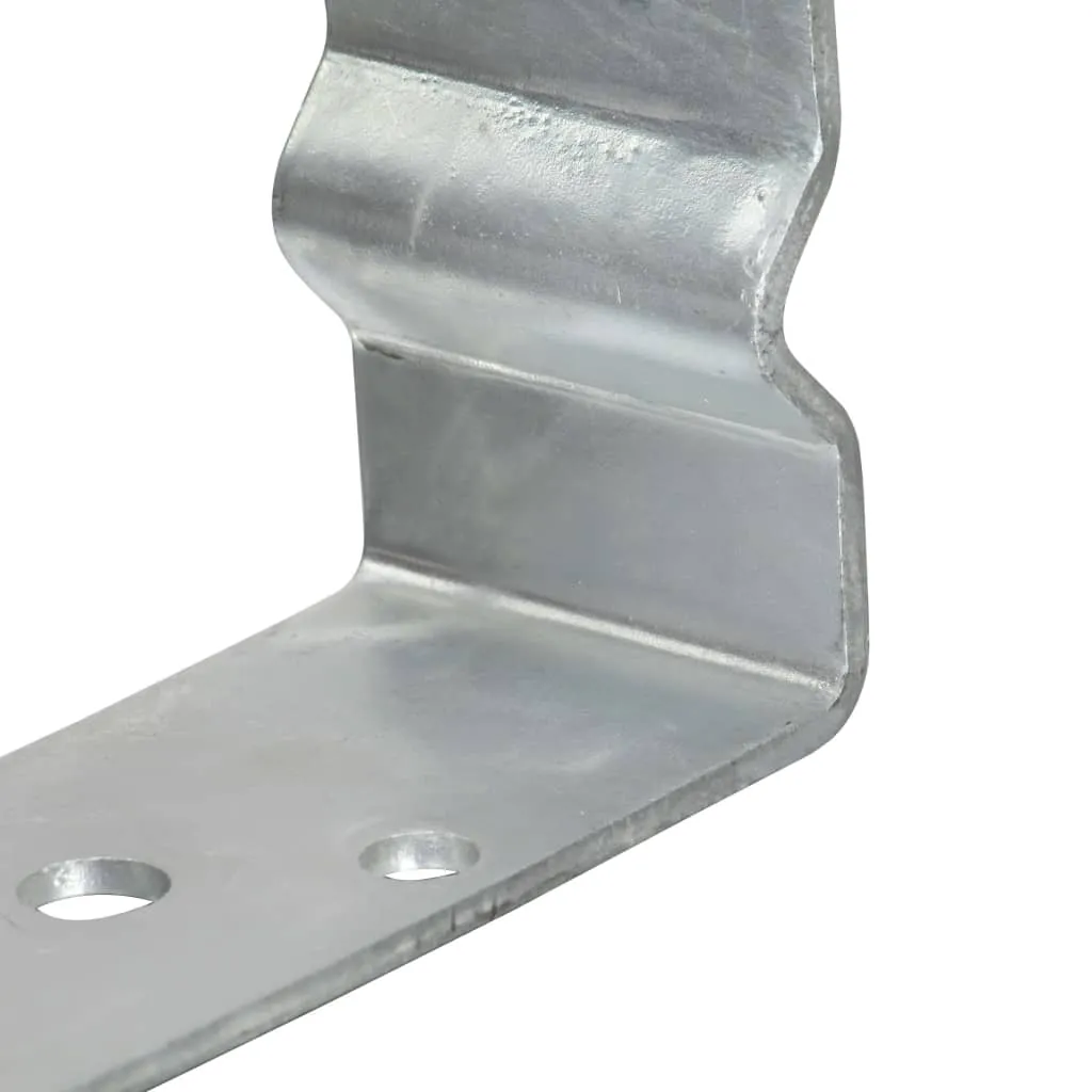 vidaXL Fence Anchors 6 pcs Silver 14x6x15 cm Galvanised Steel