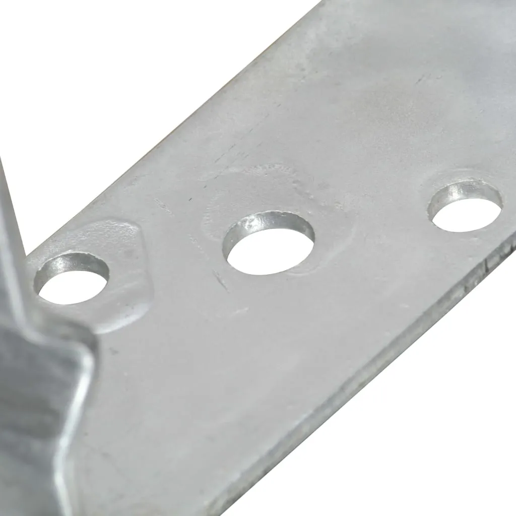 vidaXL Fence Anchors 6 pcs Silver 14x6x15 cm Galvanised Steel