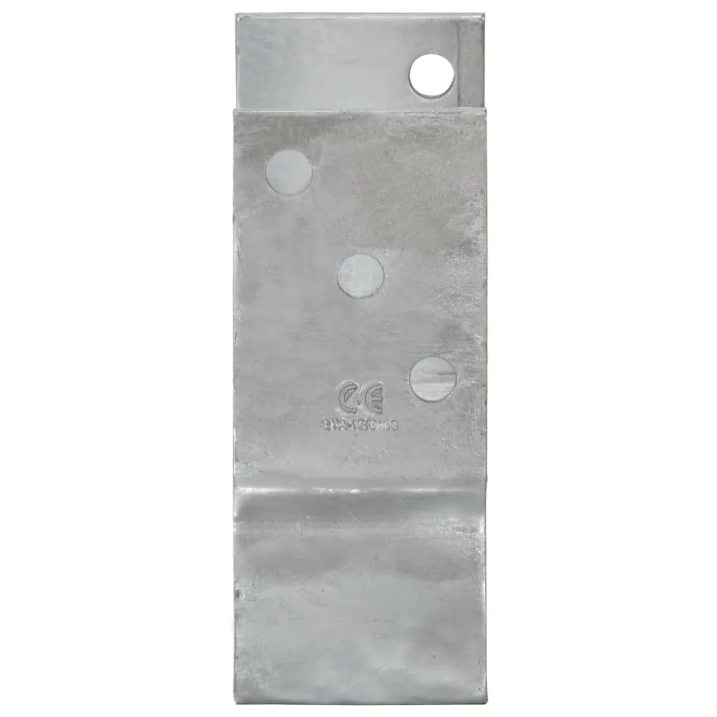 vidaXL Fence Anchors 6 pcs Silver 14x6x15 cm Galvanised Steel
