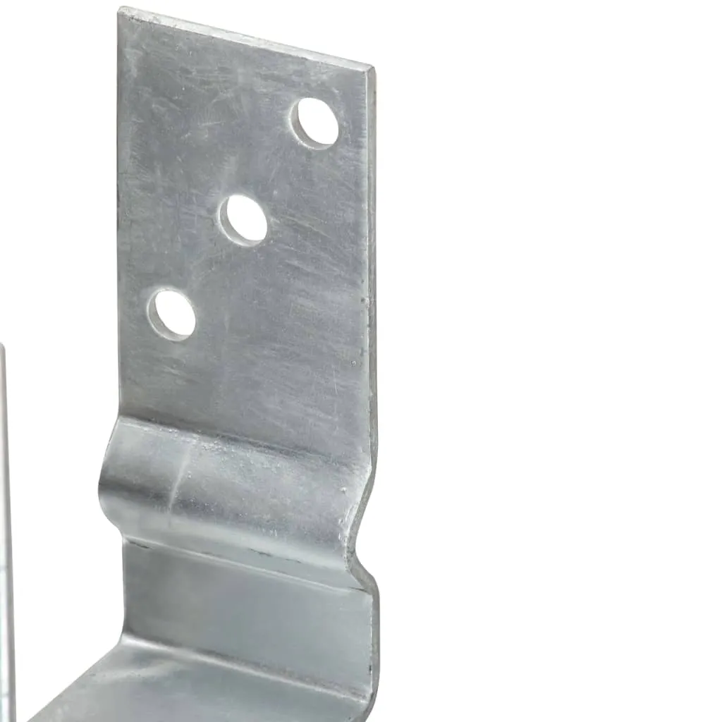 vidaXL Fence Anchors 6 pcs Silver 14x6x15 cm Galvanised Steel