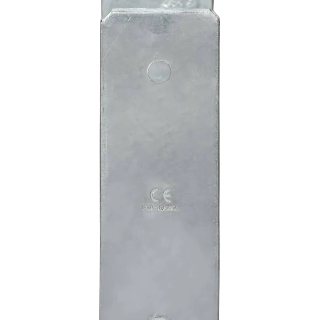 vidaXL Fence Anchors 6 pcs Silver 8x6x60 cm Galvanised Steel