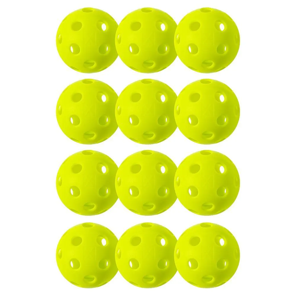 X-26 Indoor Pickleballs 12 Pack Lime Green