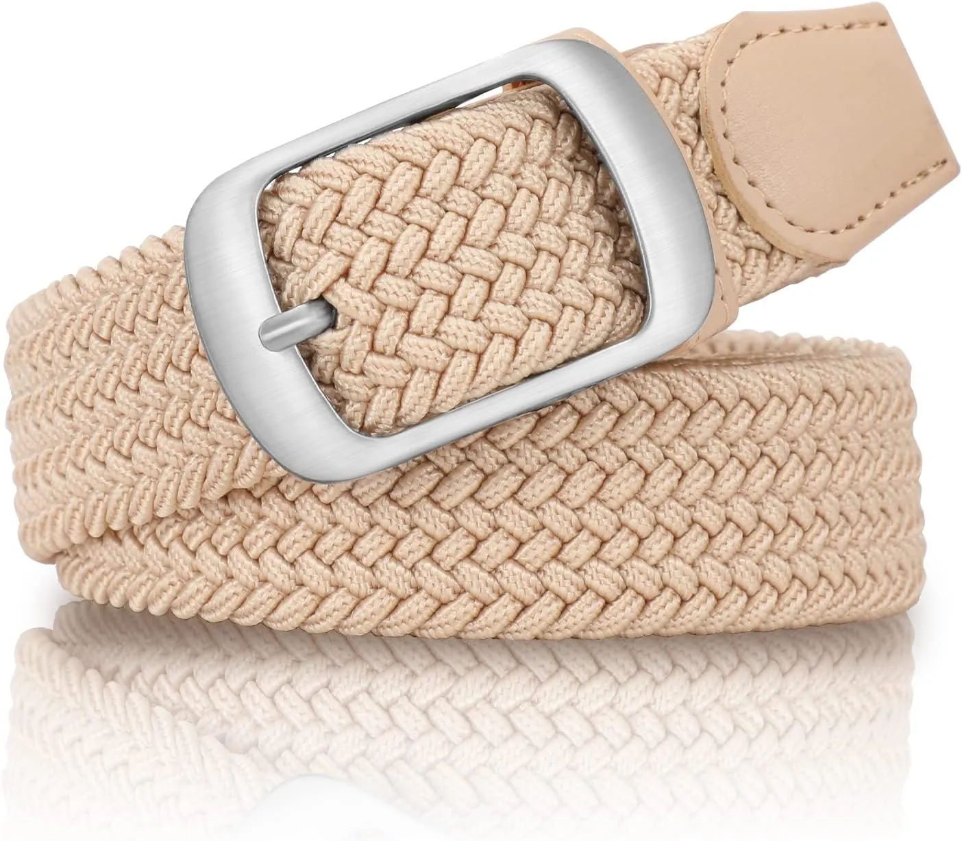 XZQTIVE Braided Belt Stretch Belt for Men and Women Multicolored Woven Golf Belt Elastic Jean Belts
